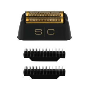 STYLECRAFT INSTINCT SHAVER REPLACEMENT MATTE BLACK HEADS +FOILS (SC542B)